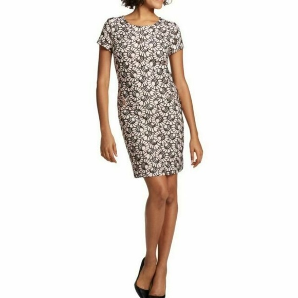 Tommy Hilfiger Dress Pink Black Floral Shift Sz 10 - Picture 1 of 6